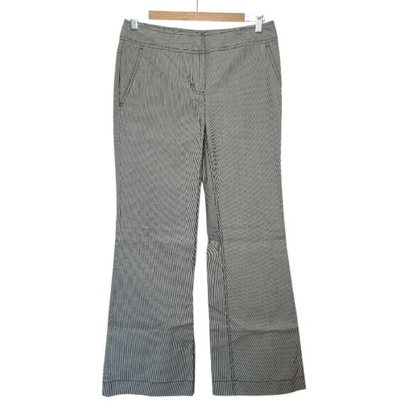 Kenneth Cole Reaction Grey Pinstripe Wide Leg Pants - Size 4 - Picture 1 of 5